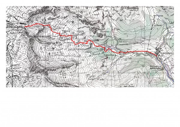 mappa cartinaColle della Bottiggia