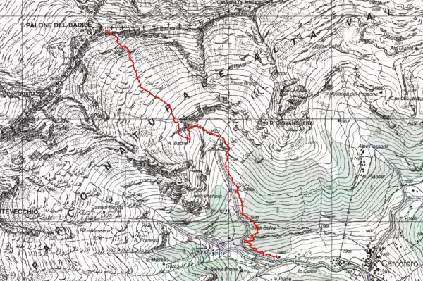 mappa cartinaPasso della Miniera