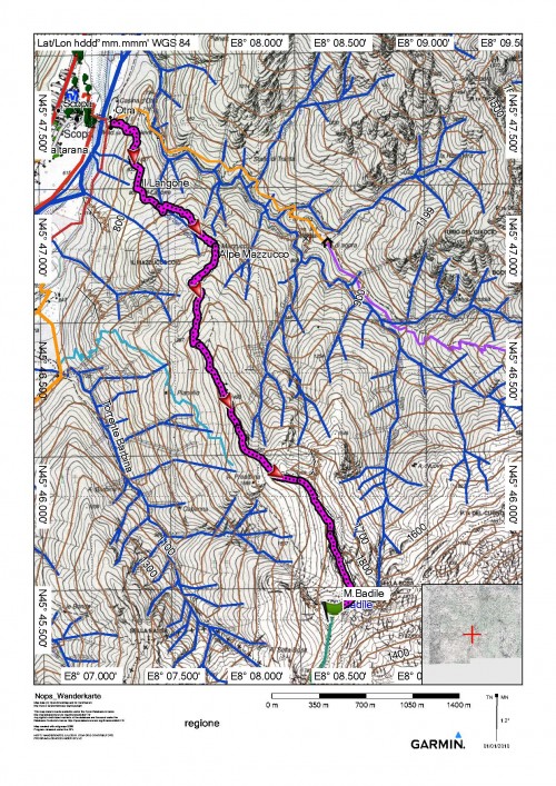 mappa cartinaIl Badile