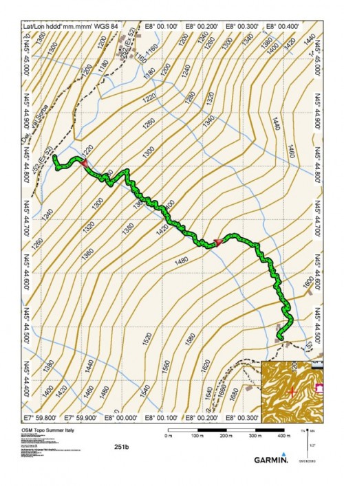 mappa cartinaPonte di Prabella - Alpe Sorbella