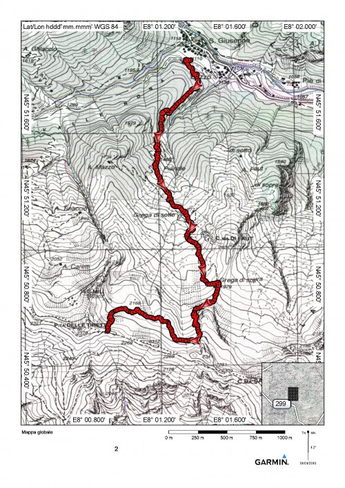 mappa cartinaBocchetta delle Tirette o di Grega 