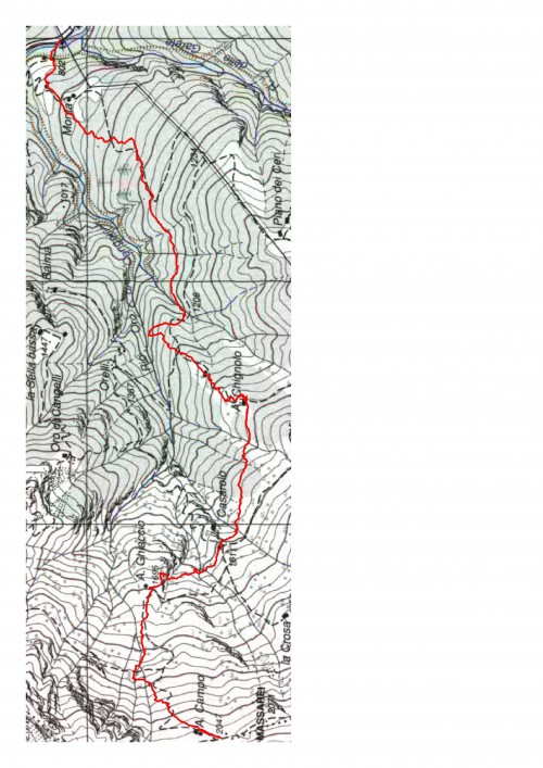 mappa cartinaSella Alta del Sajunch