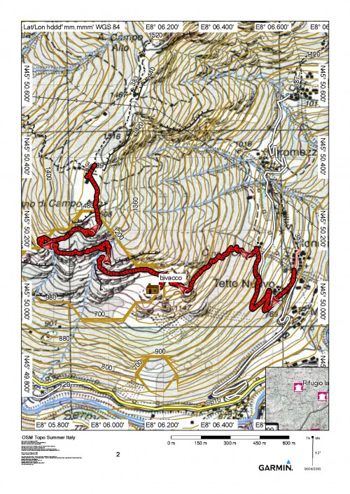 mappa cartinaPiano di Campo Alto da Ronchi