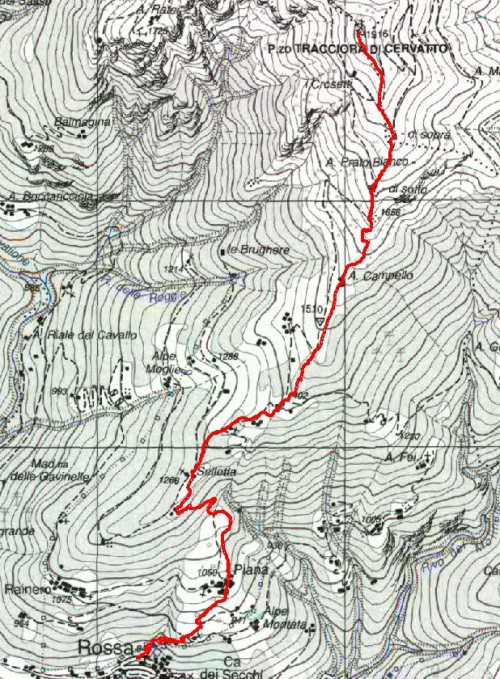 mappa cartinaPizzo Tracciora