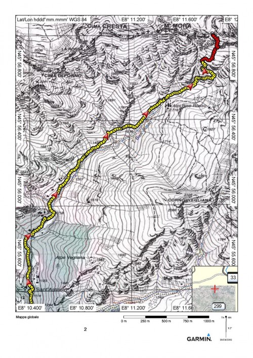 mappa cartinaColle di Segnara 