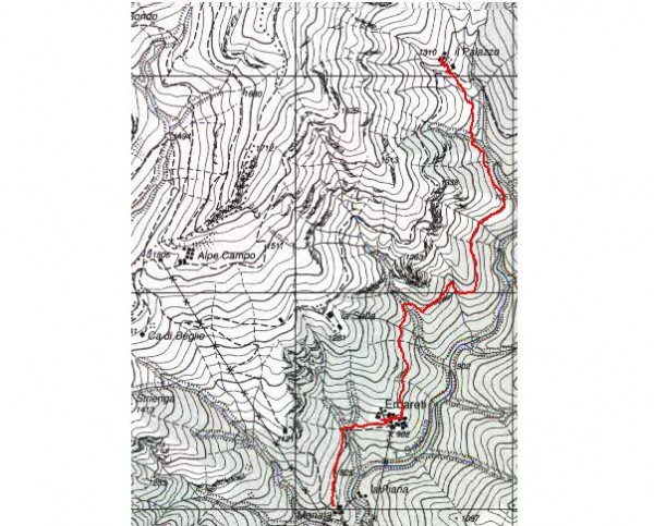 mappa cartinaFrazione Montata - Alpe Il Palazzo