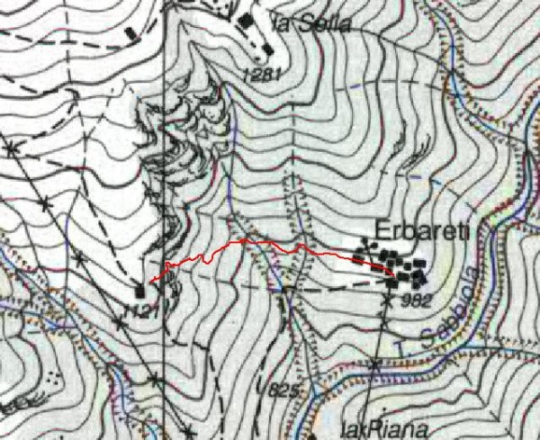 mappa cartinaErbareti - Alpe Corti