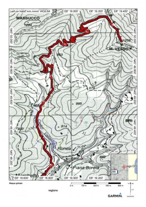 mappa cartinaMonte Vesso 