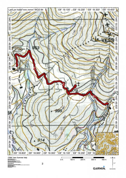 mappa cartinaAlpe Linc - Alpe Corte 