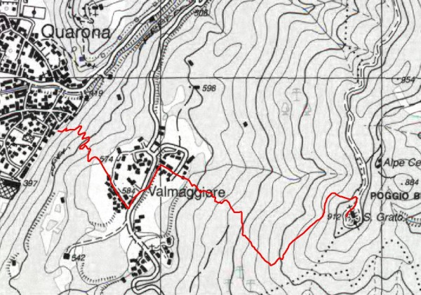 mappa cartinaMonte San Grato