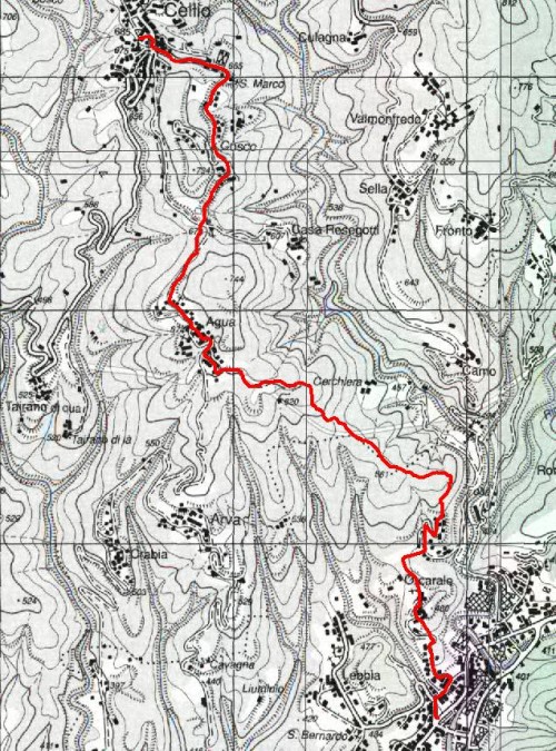 mappa cartinaValduggia - Cellio