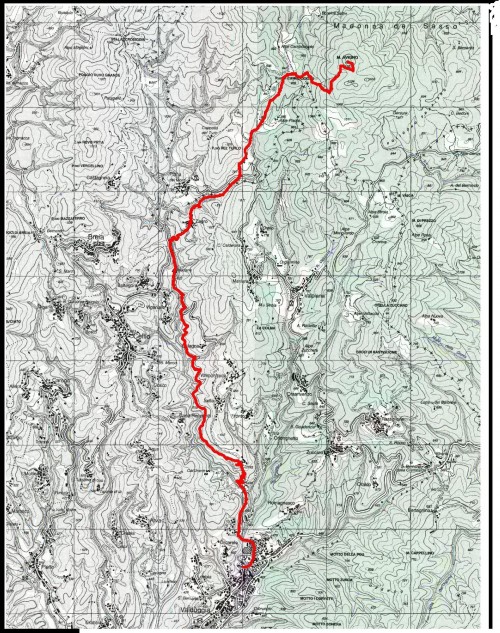 mappa cartinaMonte Avigno o Navigno